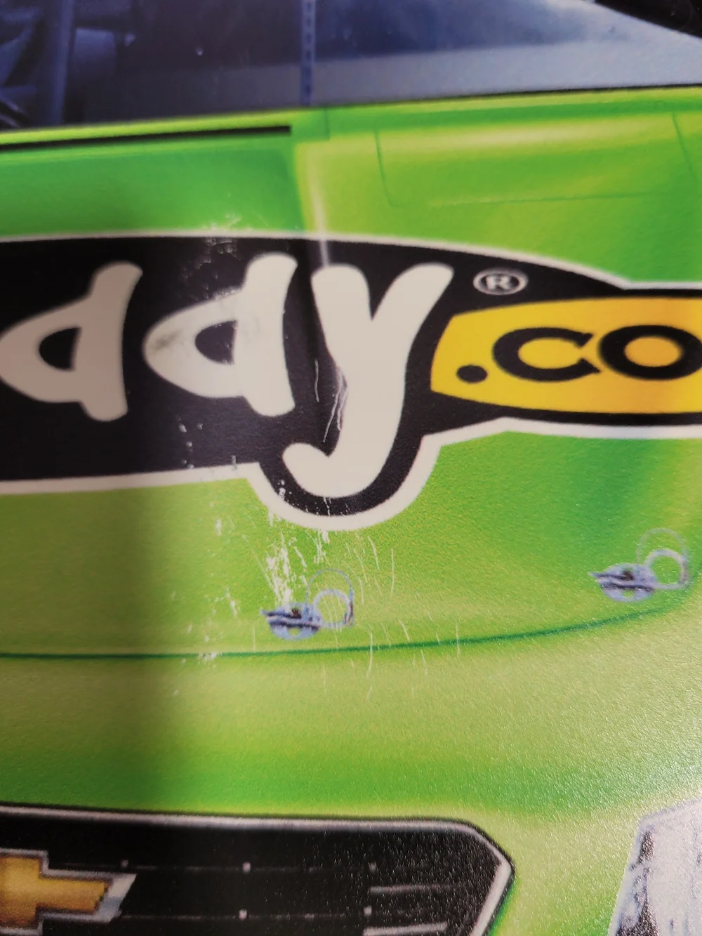 Nascar GoDaddy Green Race Car Reserved Parking Sign